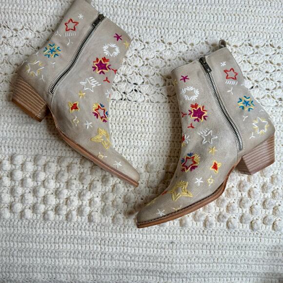 NEW FREE PEOPLE Women's 39 US 8.5 Bowers Embroidered Boot Cowgirl Festival Boho - Picture 15 of 16